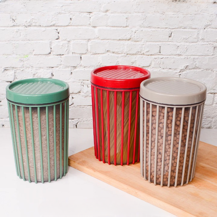 Food Storage Stripe Jar 3Pcs