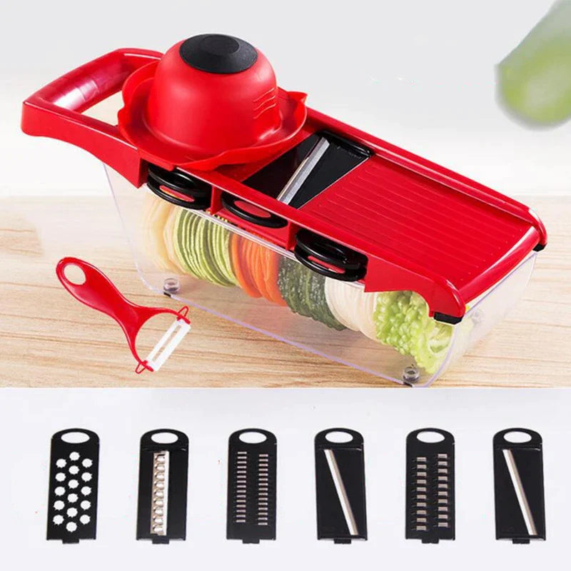 High Quality 10 In 1 Mandoline Slicer Vegetable Grater, Cutter with Stainless Steel Blades