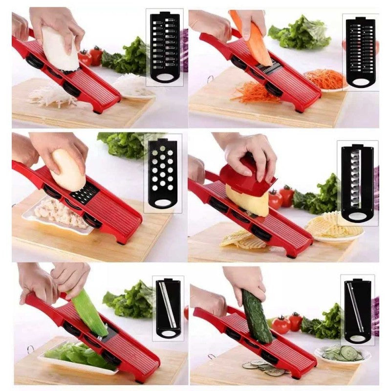 High Quality 10 In 1 Mandoline Slicer Vegetable Grater, Cutter with Stainless Steel Blades