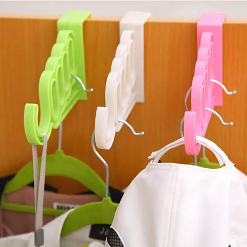 1 pc 5 Hole Plastic Organizer Door Hooks.
