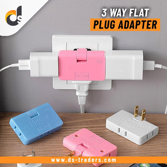 3 Way Flat Plug Adapter Power Plug. - Easy Wholesale