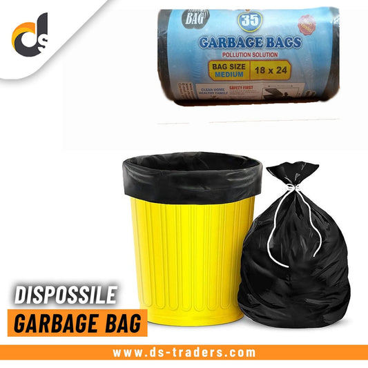 32 Pcs Black Garbage Bag Roll. - Easy Wholesale