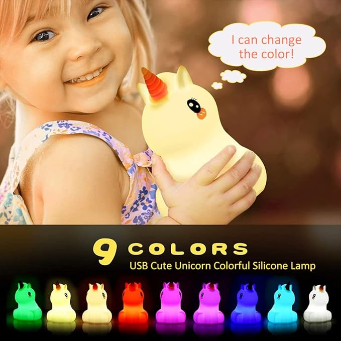 Rainbow Unicorn Multicolor Led Table Lamp