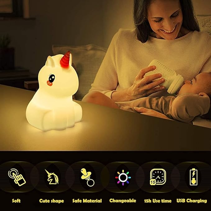 Rainbow Unicorn Multicolor Led Table Lamp