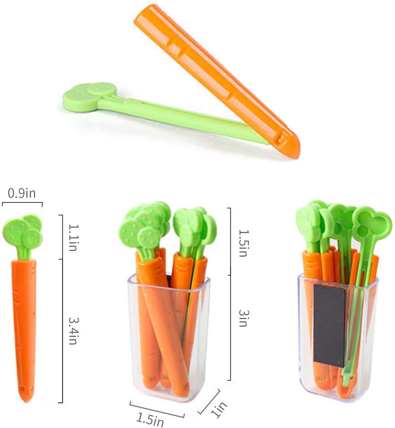Pack Of 5 - Carrot Style Food Sealing Clip
