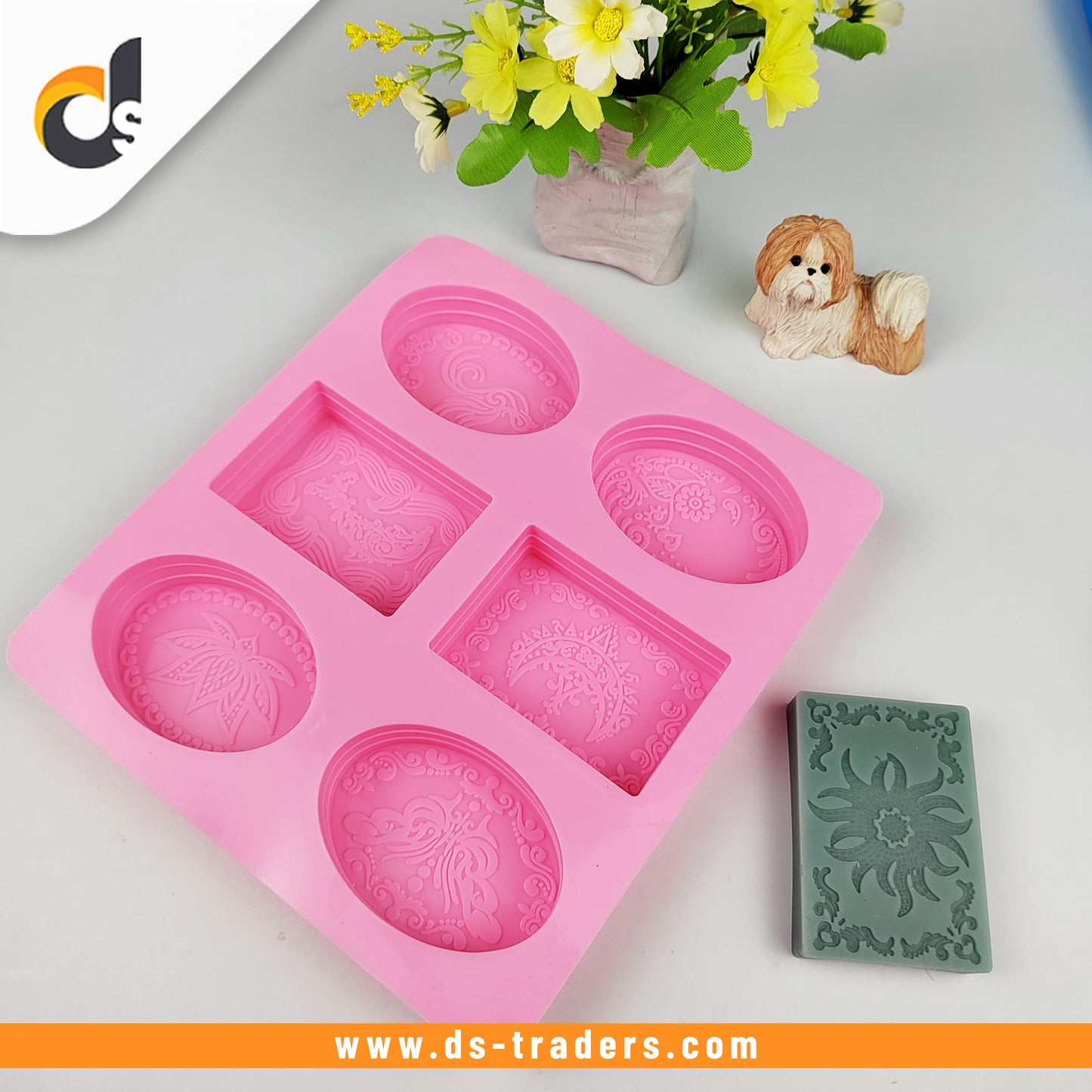 6 Pattern Silicone Soap Mold