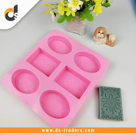 6 Pattern Silicone Soap Mold