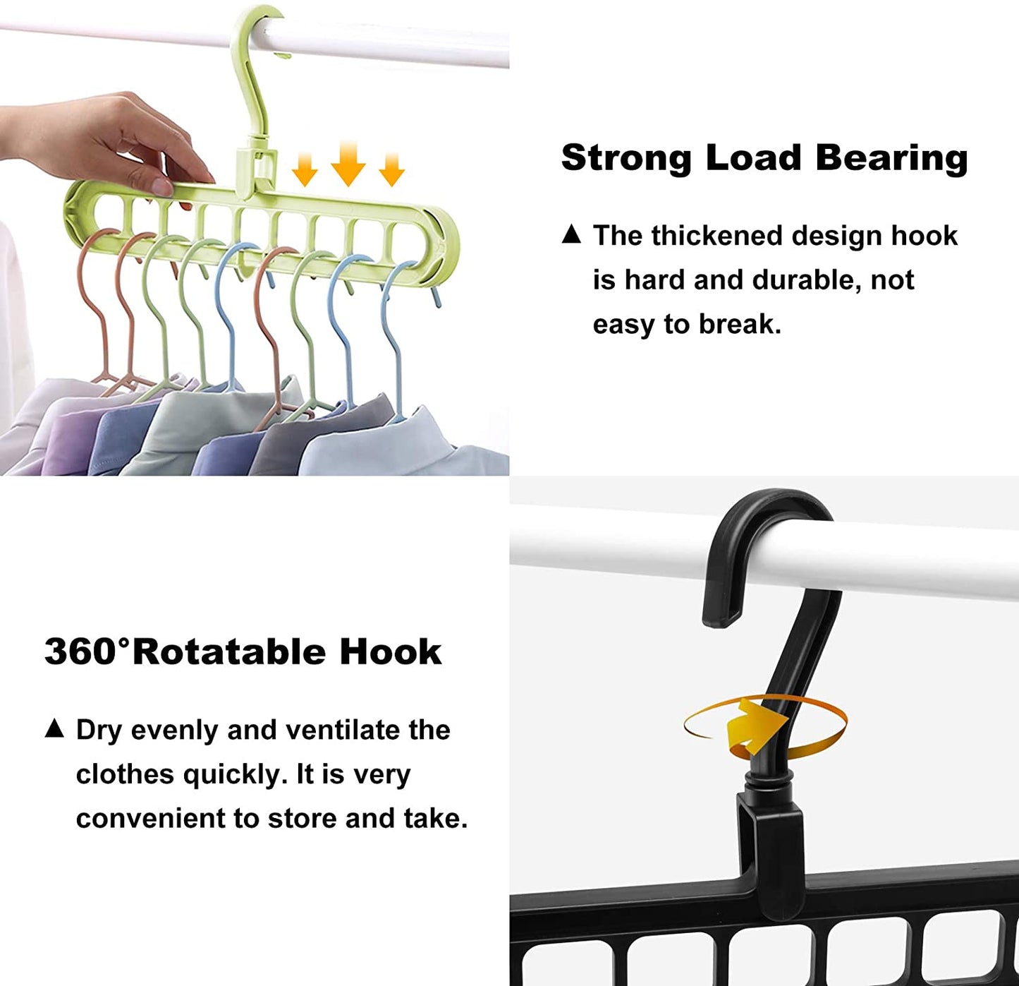 Magic Hanger - 9 Hole Hanger - Smart Cloth Organizing