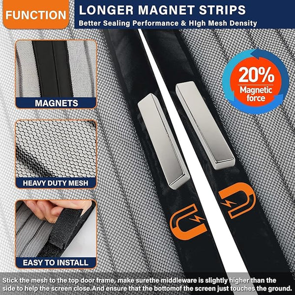 Magnetic Screen Door Net (78 Inch x42 Inch)
