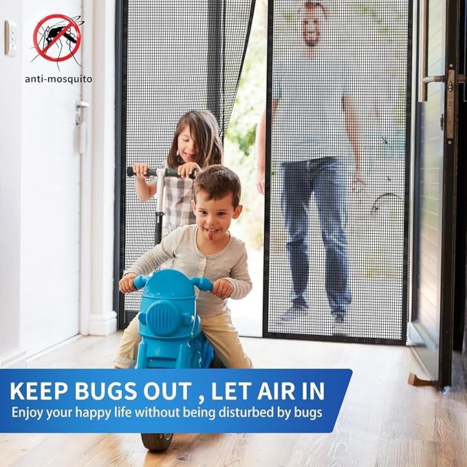 Magnetic Screen Door Net (78 Inch x42 Inch)