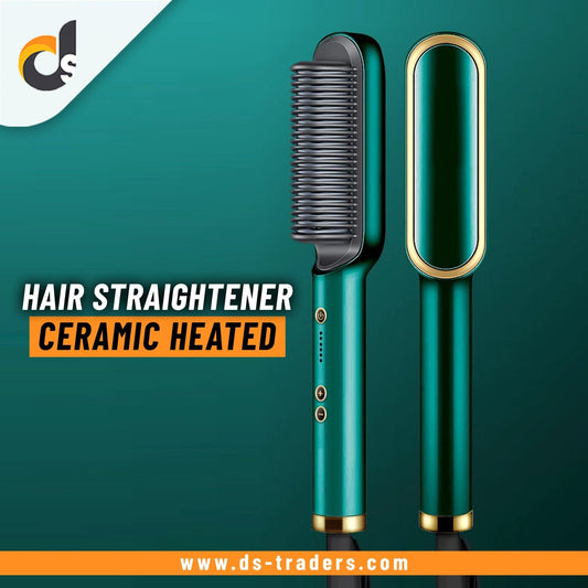 909 Hair Straightener - Ceramic Heated Hair Brush - Easy Wholesale