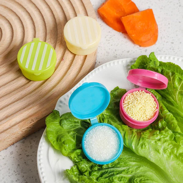 Pack of 4- Mini Portable Sauce Salad Seasoning Bottles