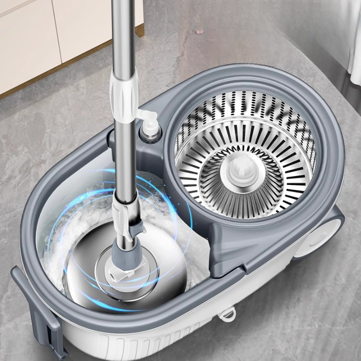 Magic Spin Bucket Mop (Steel)