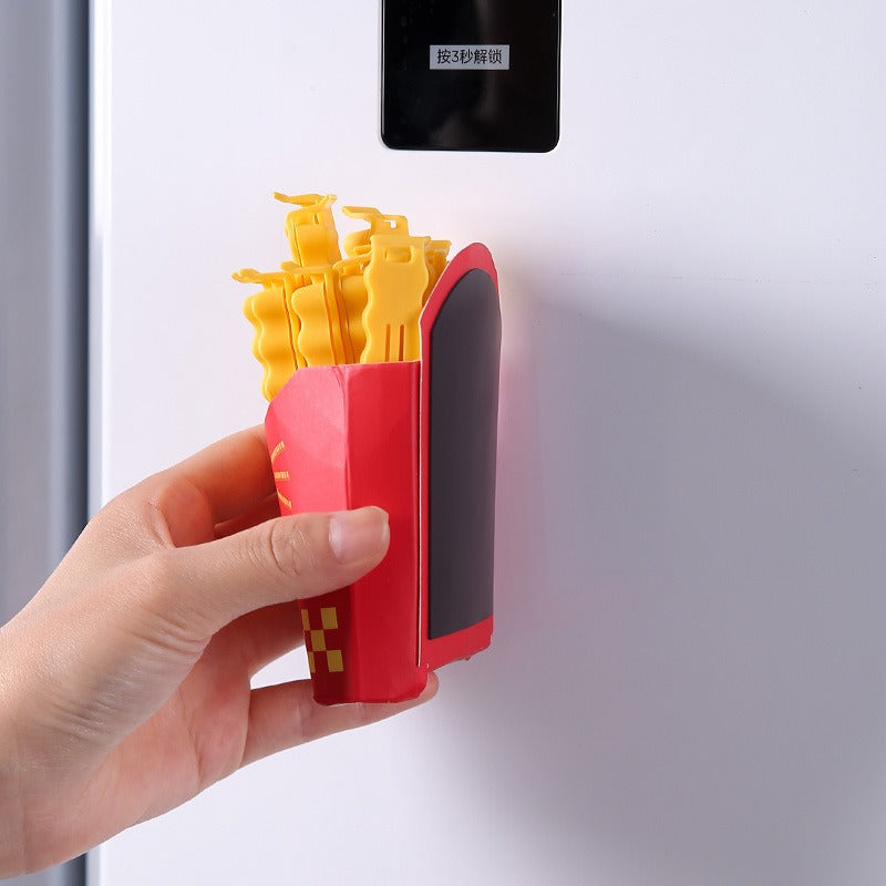 Pack Of 12 Creative French Fries Shape Sealing clip