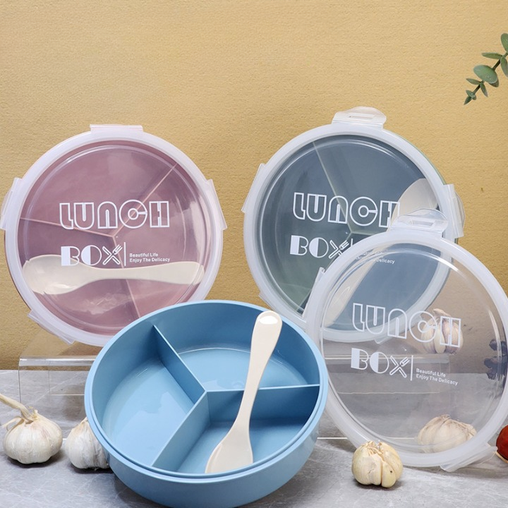 Portable 3 Portion Air Insulated Lunch Box