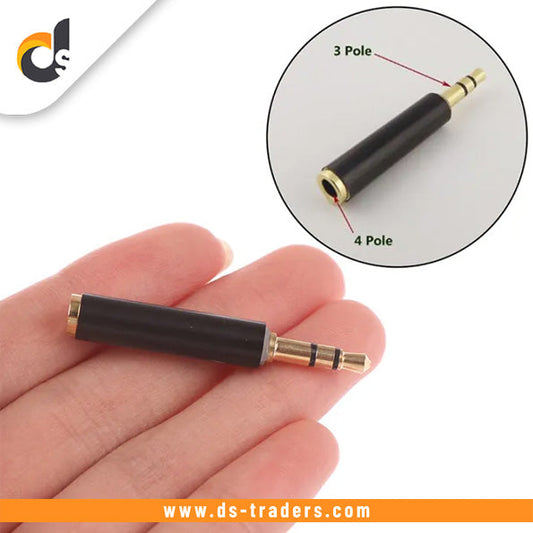 5pcs 3.5mm Stereo 3 Pole Male to 4 Pole 3 Ring Female Audio Adapter Converter