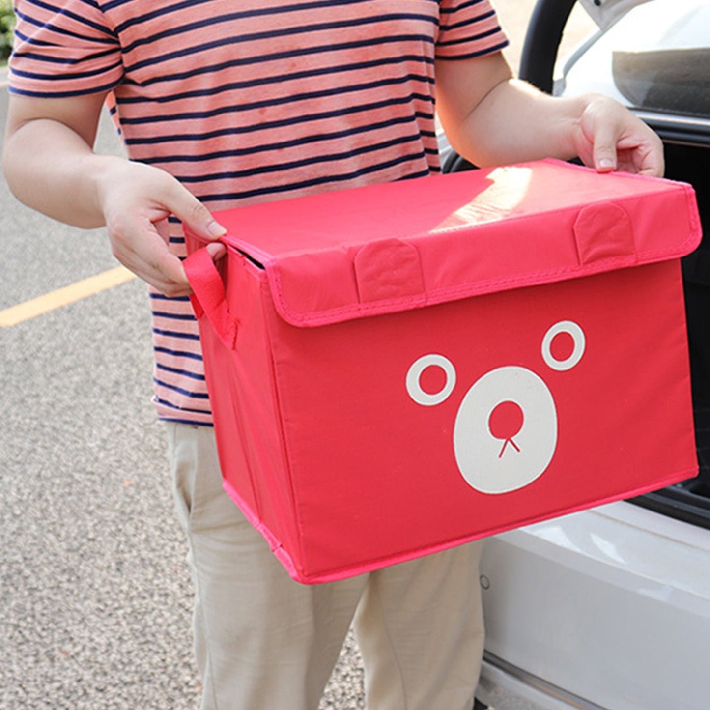 Cartoon Bear Foldable Storage Box For Multipurpose.