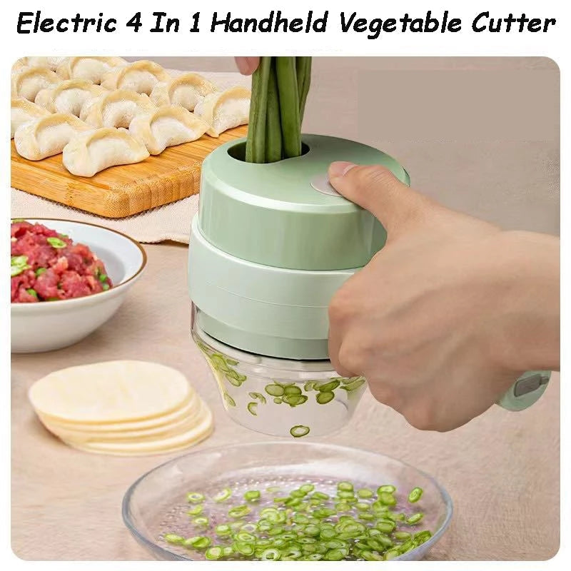 4 In 1 Handheld USB Charging Electric Ginger Masher Machine.