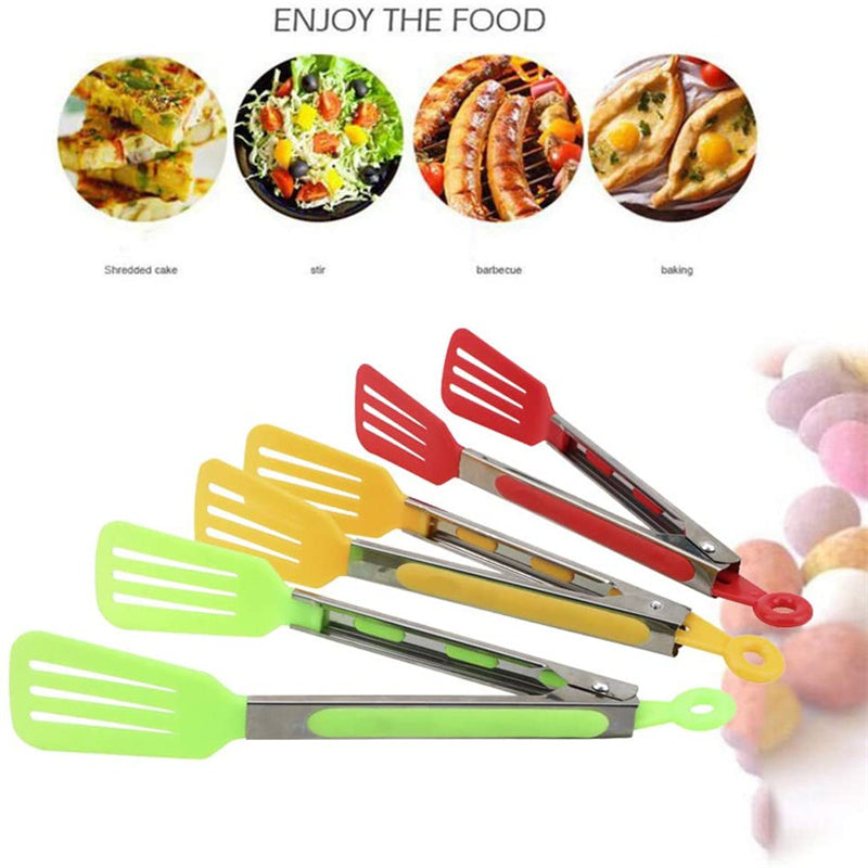 Long Handle No-Stick BBQ Grilling Kitchen Tongs.