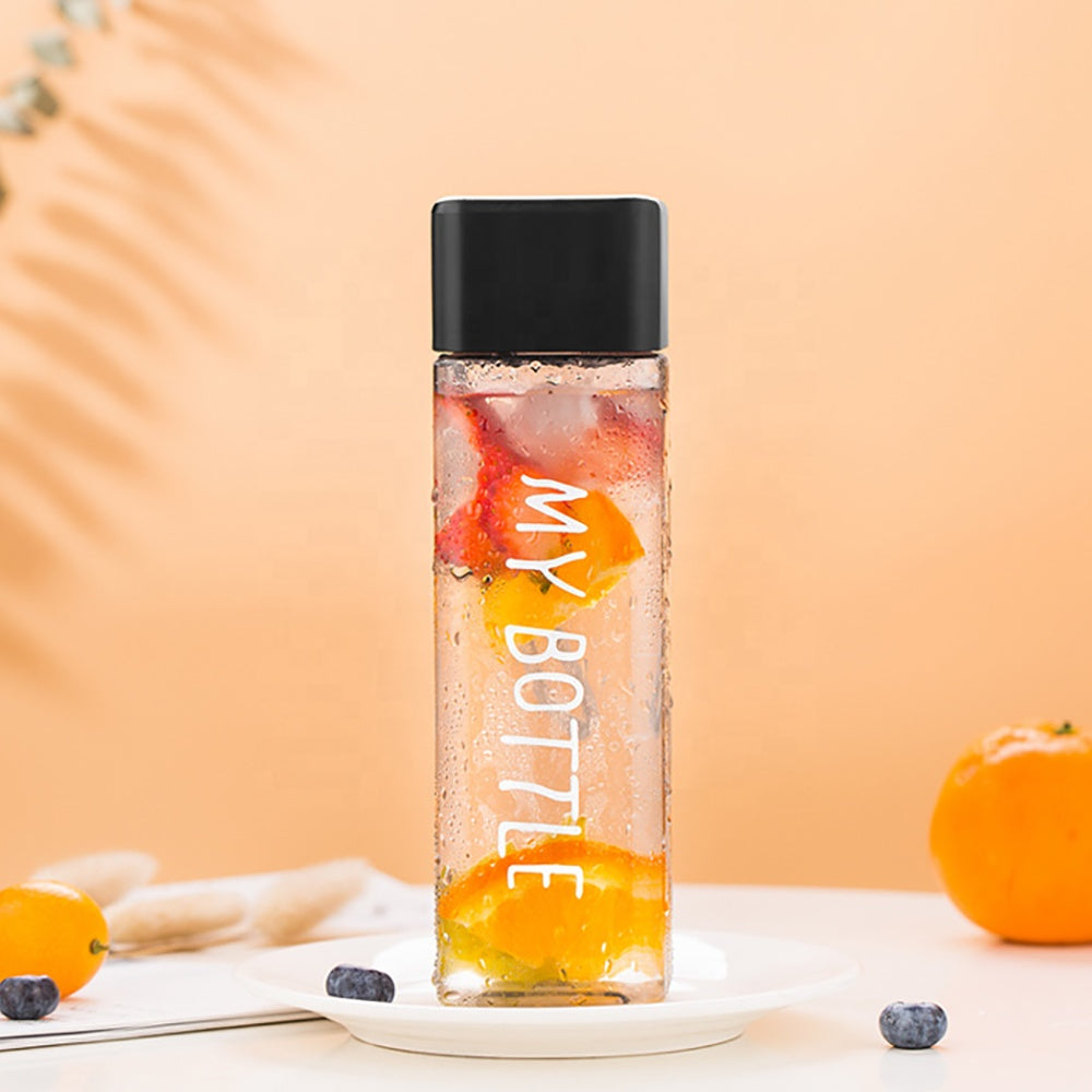 Square Design Plastic Water Bottle