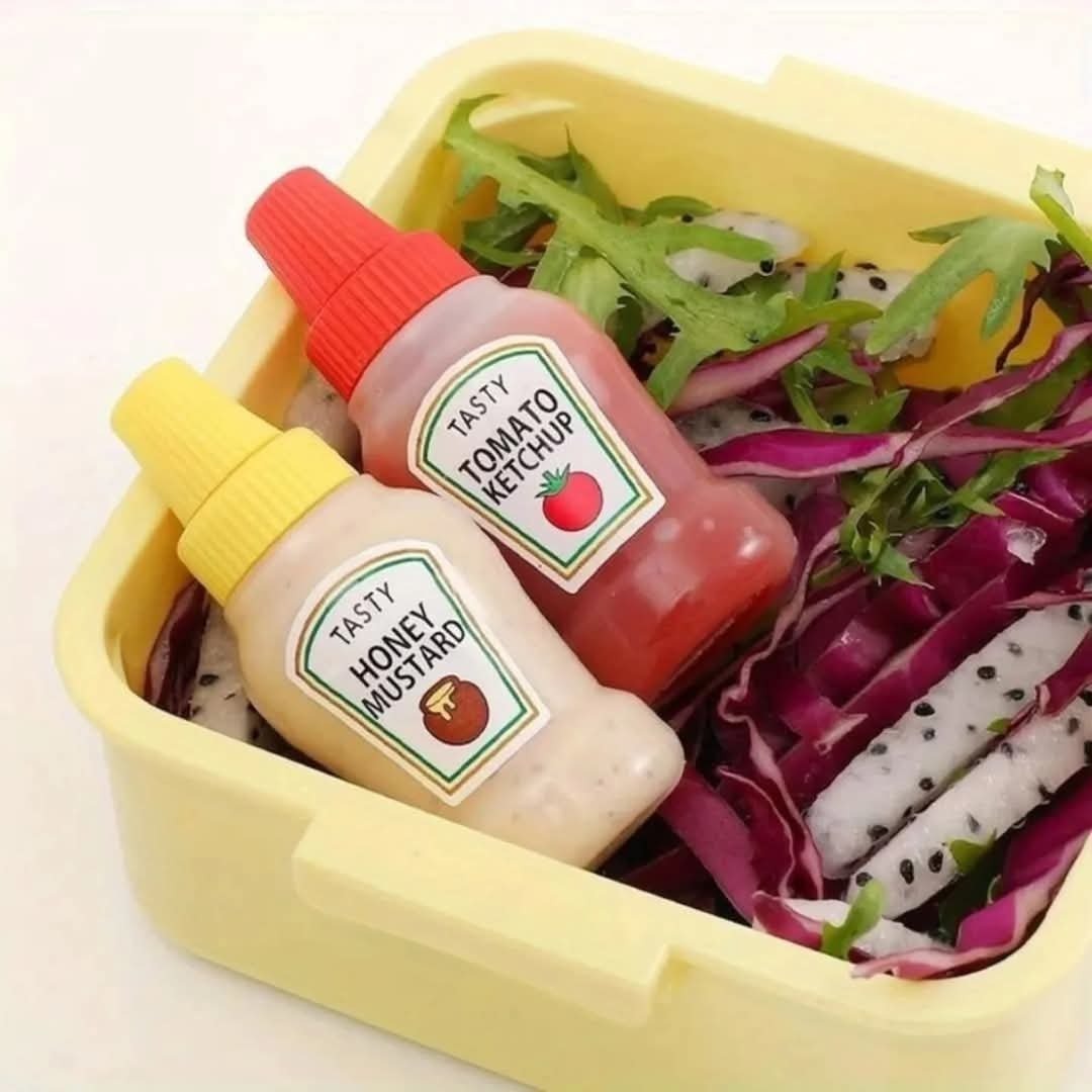 2 Pieces Mini Tomato Ketchup Bottle