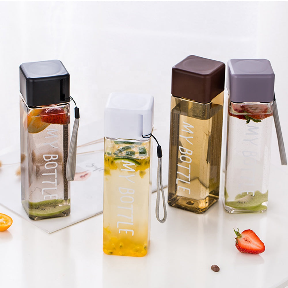 Square Design Plastic Water Bottle
