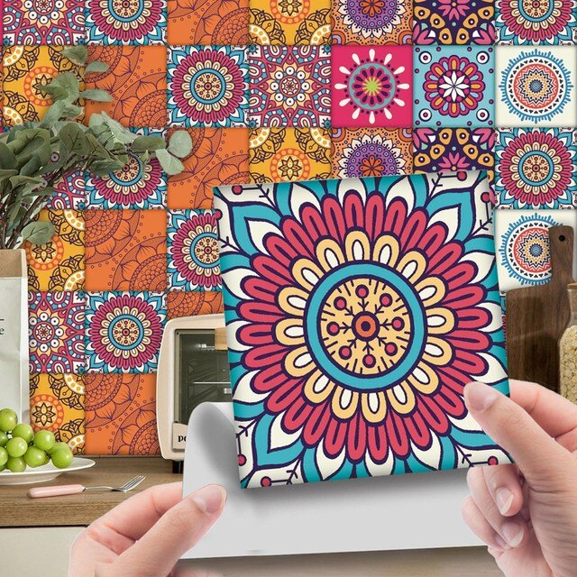 12 Pcs Random Peel And Stick Ceramic Tile Paste Stickers.
