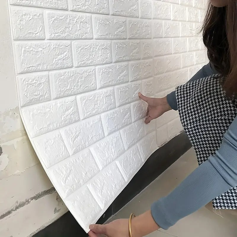 Pack of 3 White Brick Sheets (30x27 Inches)