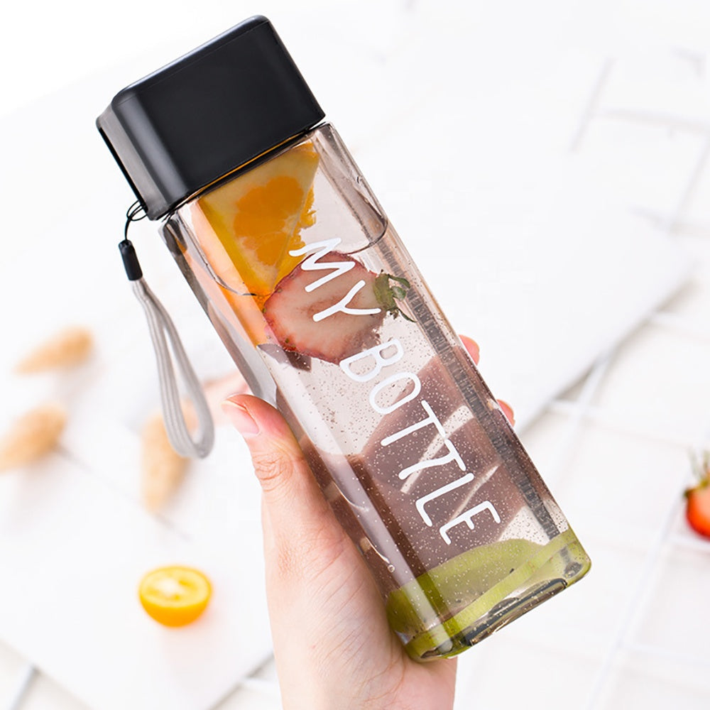 Square Design Plastic Water Bottle