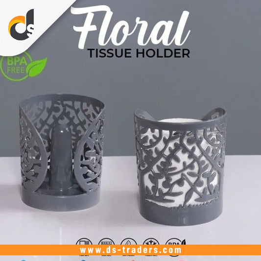Flower Design Tissue Roll Paper Holder.