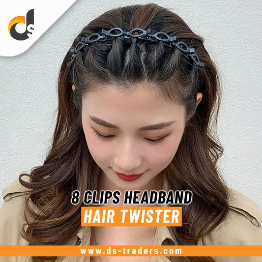 Hair Twister Headband with 8 clips - Easy Wholesale