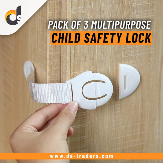 PACK OF 3 - Child Safety Lock for Multipurpose Use - Easy Wholesale