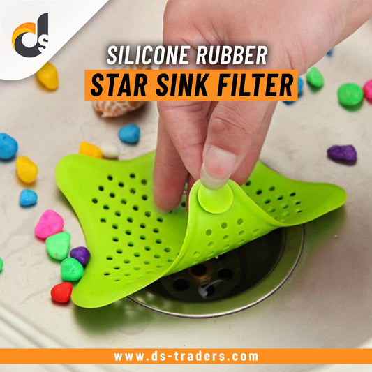 Pack of 3 - Silicone Rubber Five-pointed Star Sink Filter - Easy Wholesale