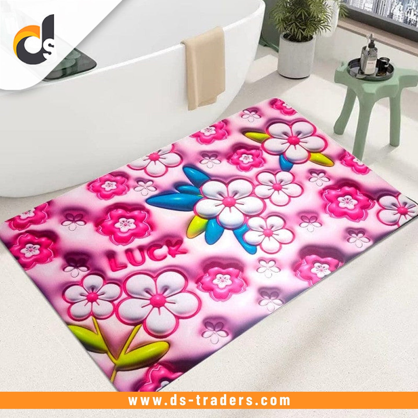 3D Prints Bathroom Non-Slip Floor Mat