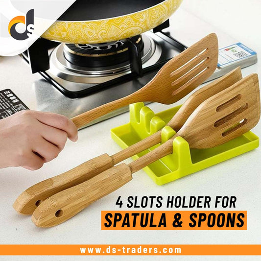 Spatula Spoon and Lid Holders with 4 Slots - Easy Wholesale