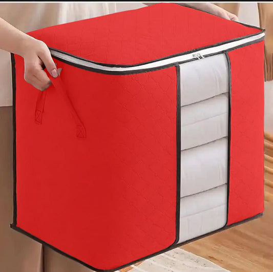 Red Color Multipurpose Storage Bag for Clothes & Blanket