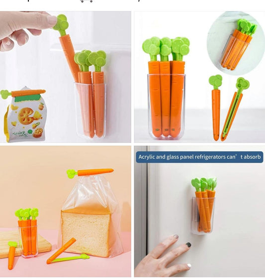 Pack Of 5 - Carrot Style Food Sealing Clip