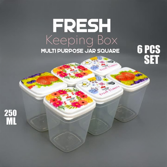 6 PCs Multipurpose 250ml Storage Jar Set