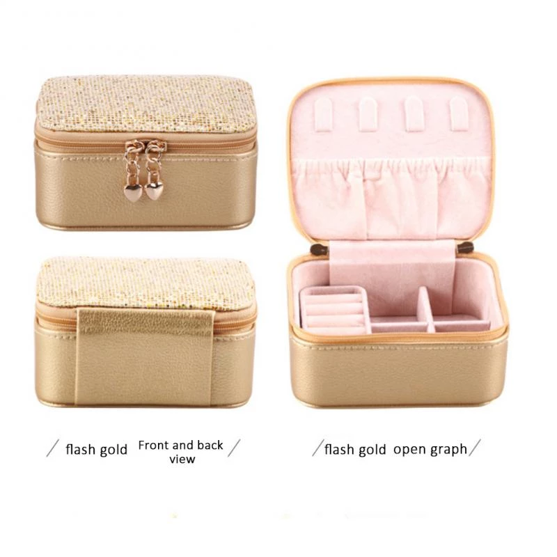 Jewelry Travel Organizer,Portable Small Jewelry Boxes Traveling Essentials for Women,Rose Red.