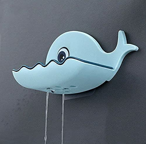 Fish Style Soap Dish, Wall Mount Strong Self-Adhesive