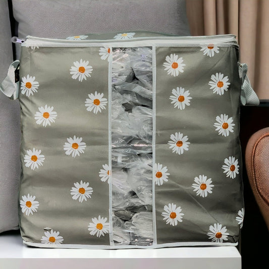Jumbo Size Multipurpose Storage Bag & Organizer Your Space-Saving Solution for Clothes & Blankets Gray Color