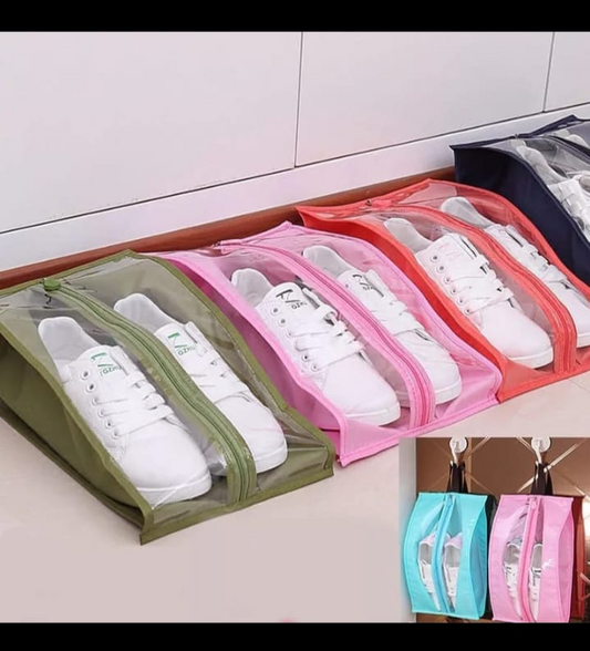 Portable Travel Waterproof Transparent Shoe Pouch.