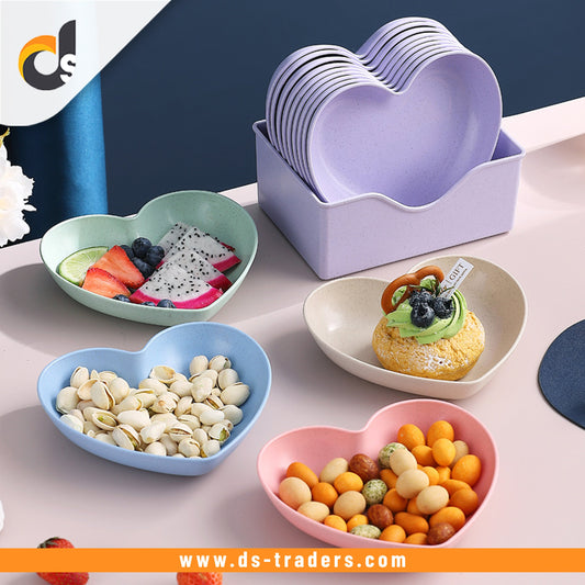 8pcs Multi Color Plate Set With Stand